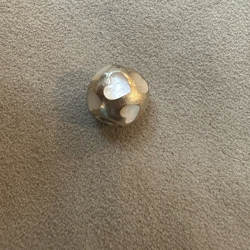 Authentic PANDORA Love Me White Mother of Pearl Charm